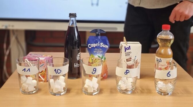 Unterrichtsprojekt „Gesunde Ernährung“: Wie viel Zucker versteckt sich in unseren Getränken? (M6)